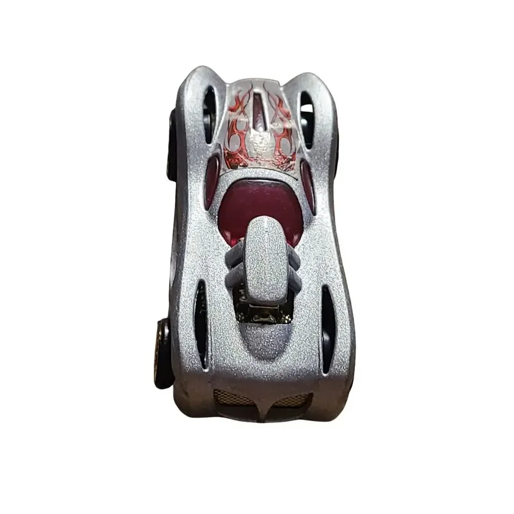 McDonald's Kid's Meal Mattel Hot Wheels 2006 Silver Race Car Die Cast vintage